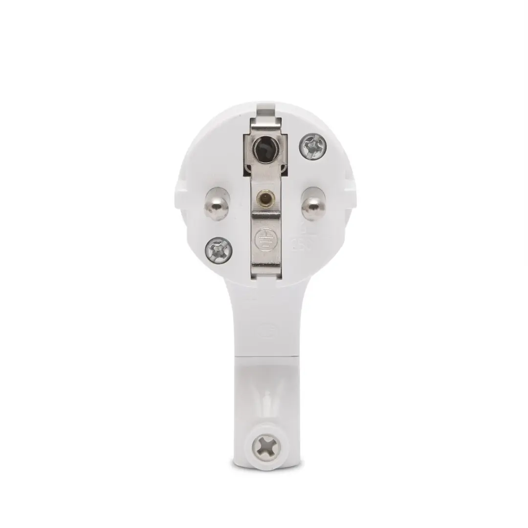 Delight Haakse Inline Stekker 90° Wit - 250V 16A