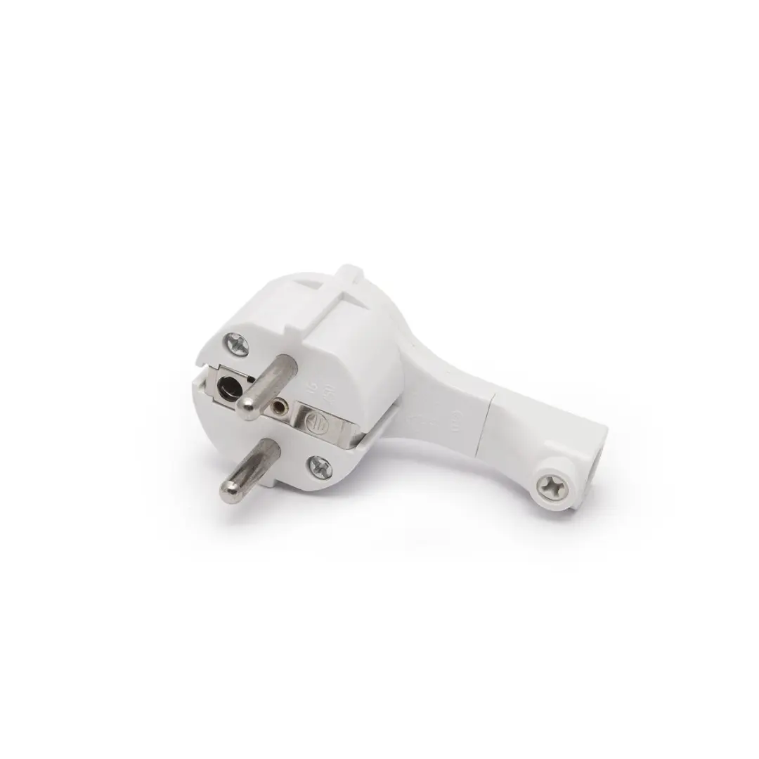 Delight Haakse Inline Stekker 90° Wit - 250V 16A