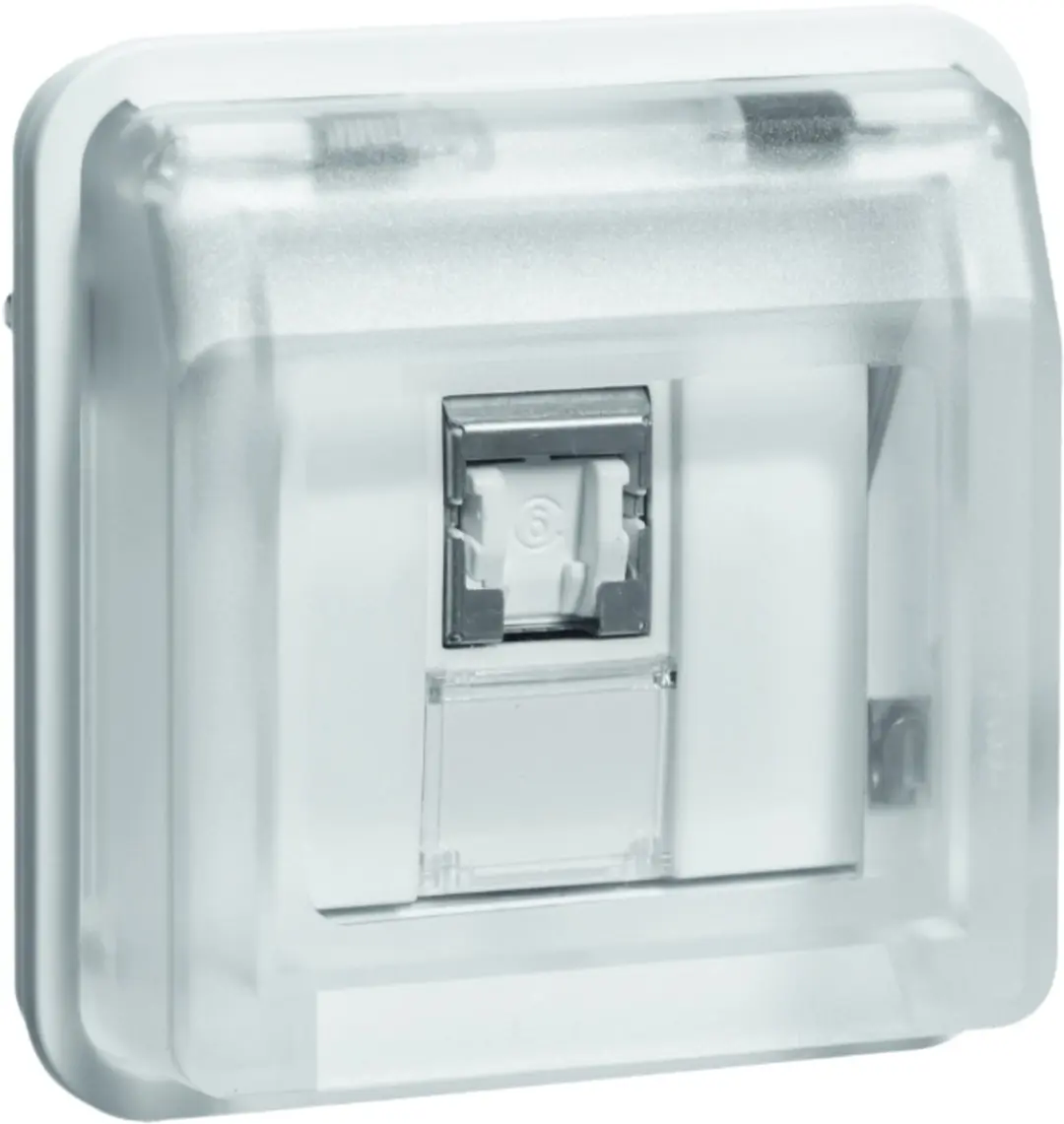 Hager BER DATA-AANSL.CAT6.1-V W1 Wit