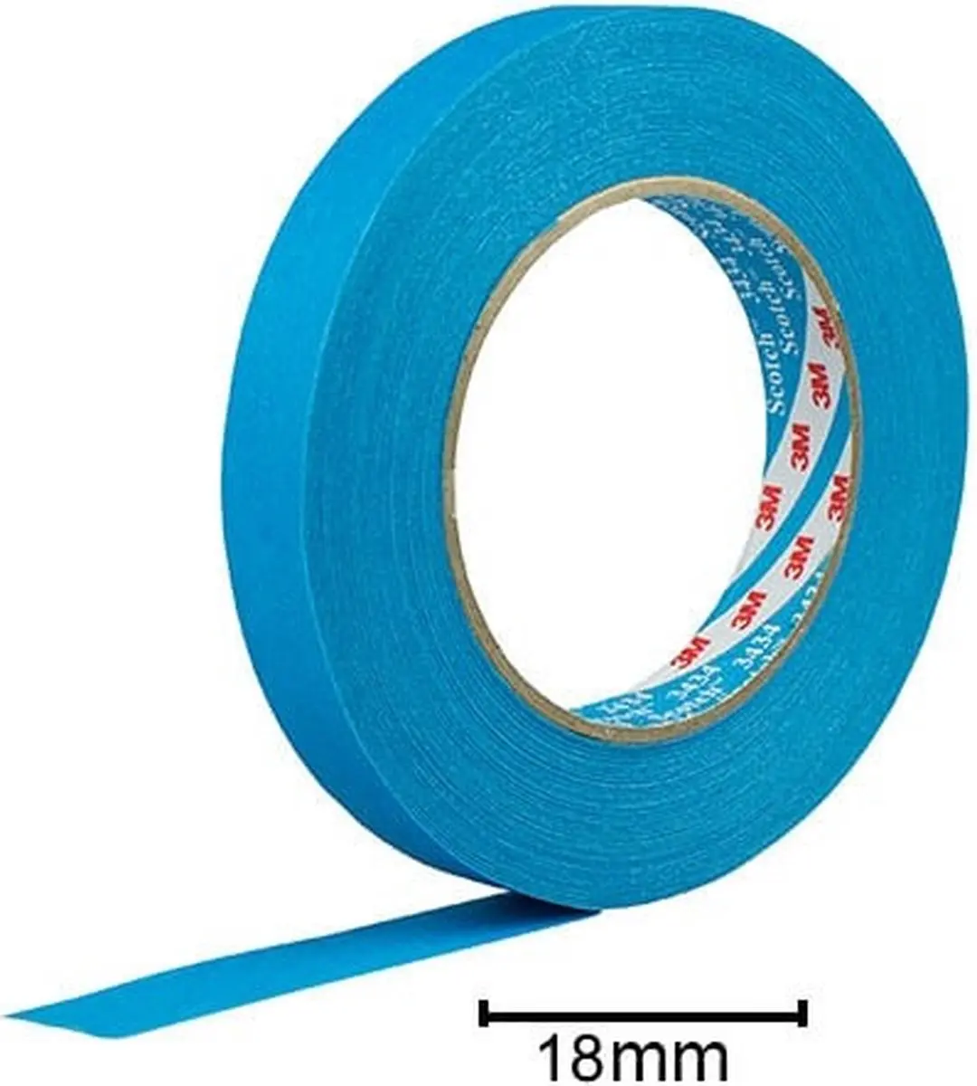 3M Scotch Afplaktape Blauw 18mm