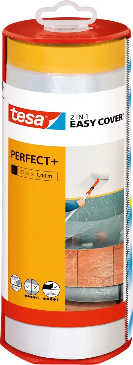 Tesa Easy Cover Perfect+ Dispenser Beschermfolie 33m x 1,40m