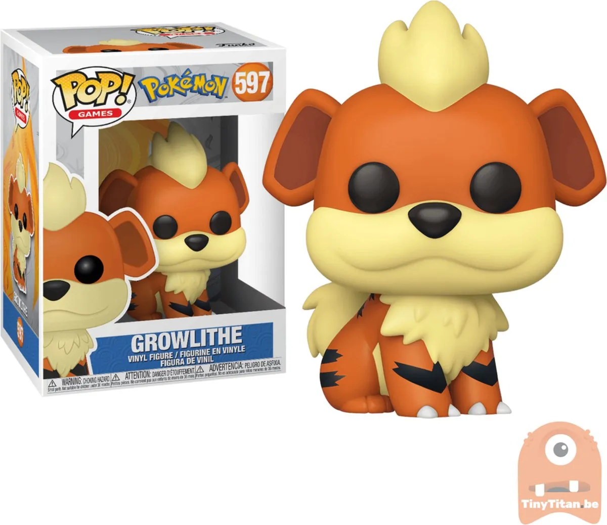 Funko Pop Games Pokémon Growlithe #597 - Multi