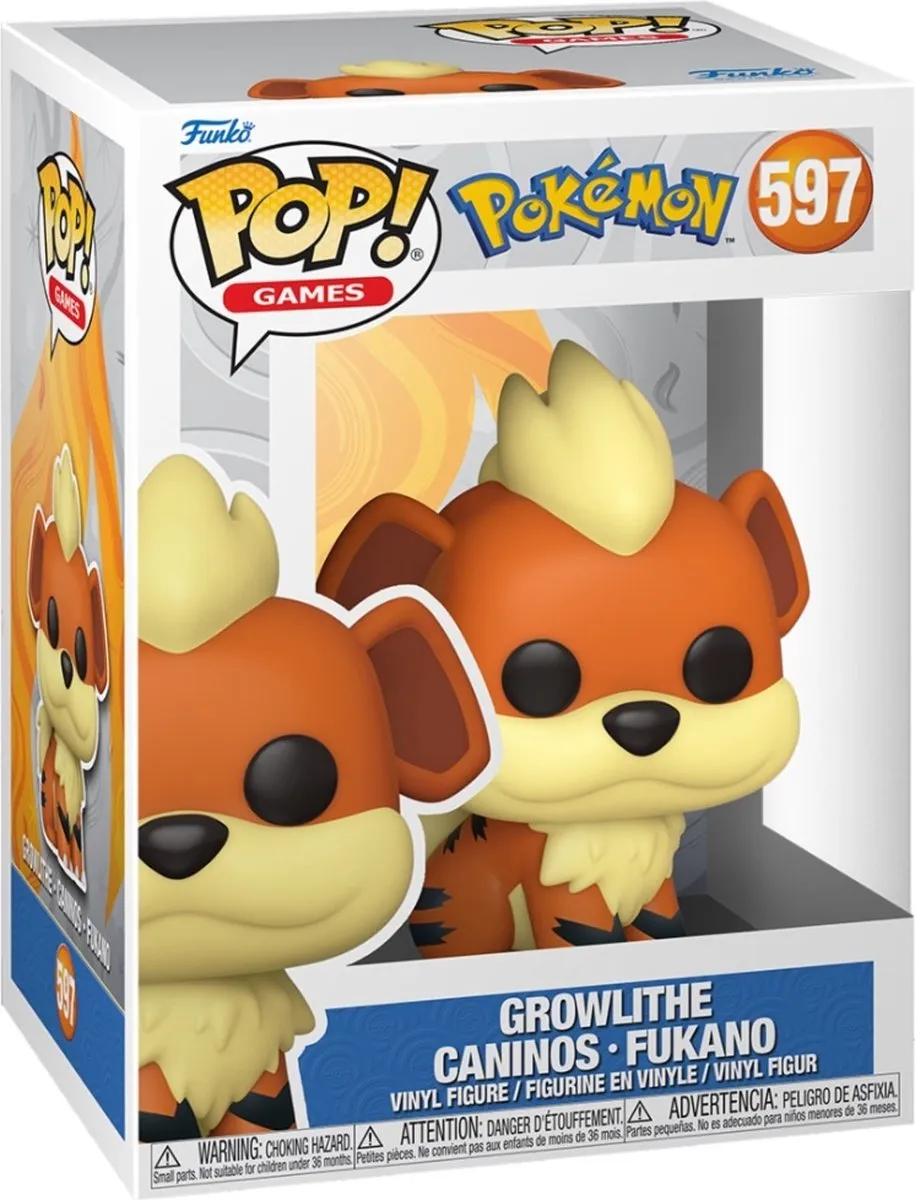 Funko Pop Games Pokémon Growlithe #597 - Multi