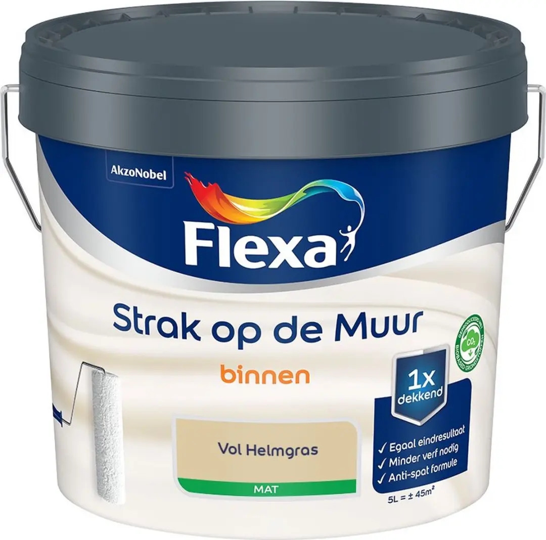 Flexa Strak op de Muur Binnen Mat Vol Helmgras Mengverf 5L