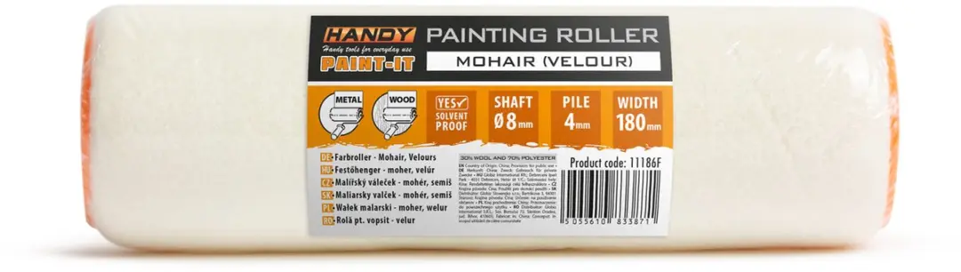 Handy Verfroller Mohair/Velours 180mm - Oplosmiddelbestendig