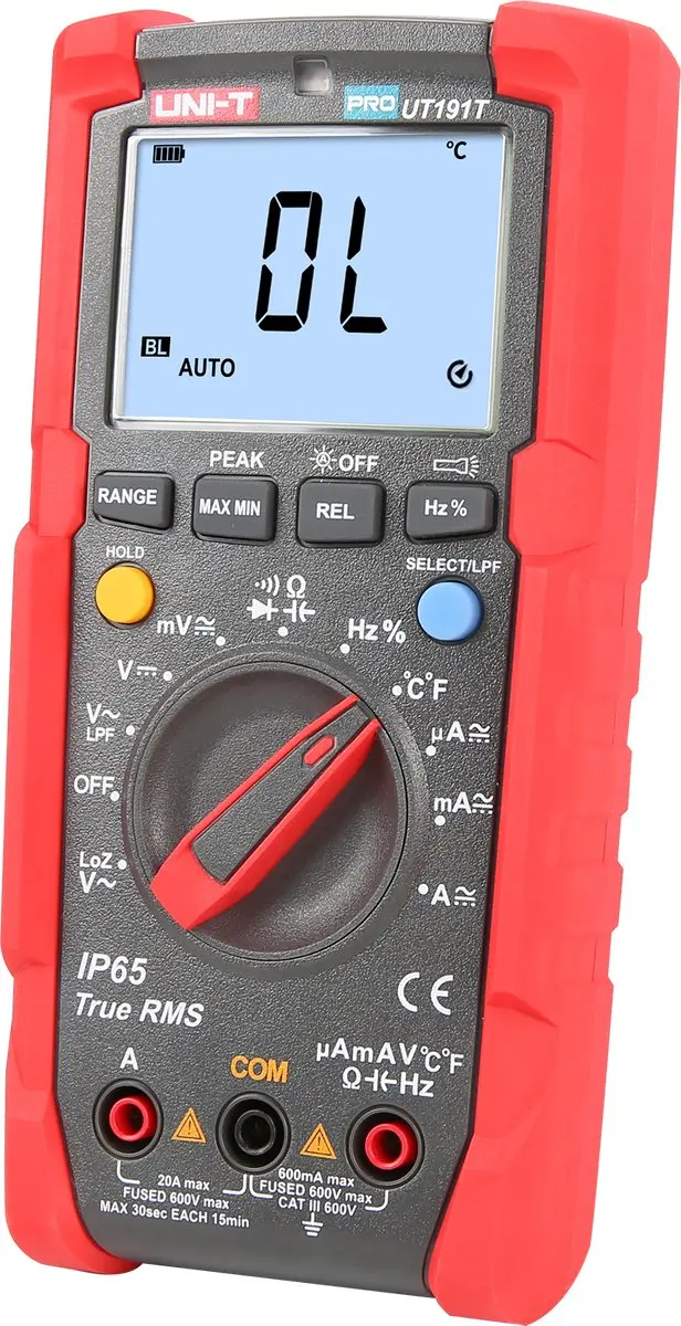 UNI-T UT191T Multimeter - True RMS - IP65 - Zwart
