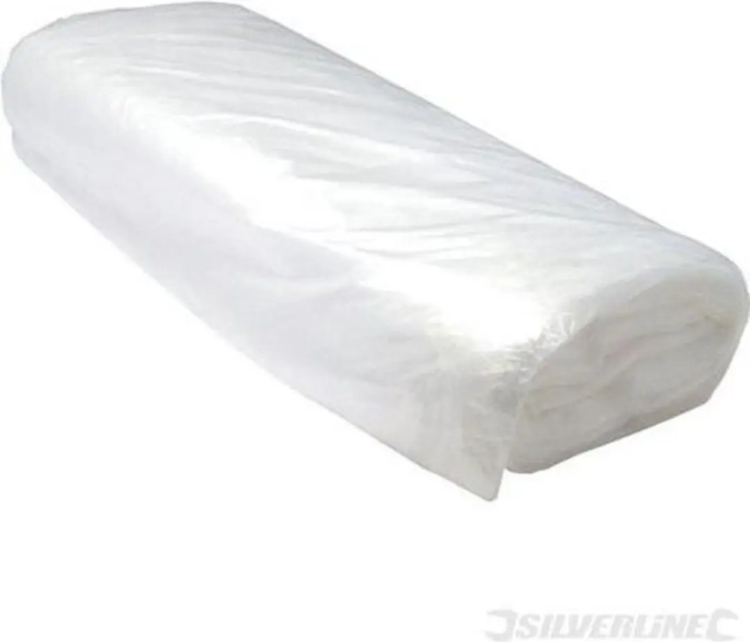 Silverline Rol Polyethyleen Stoflaken 10 Micron - 2x50m - Doorzichtig