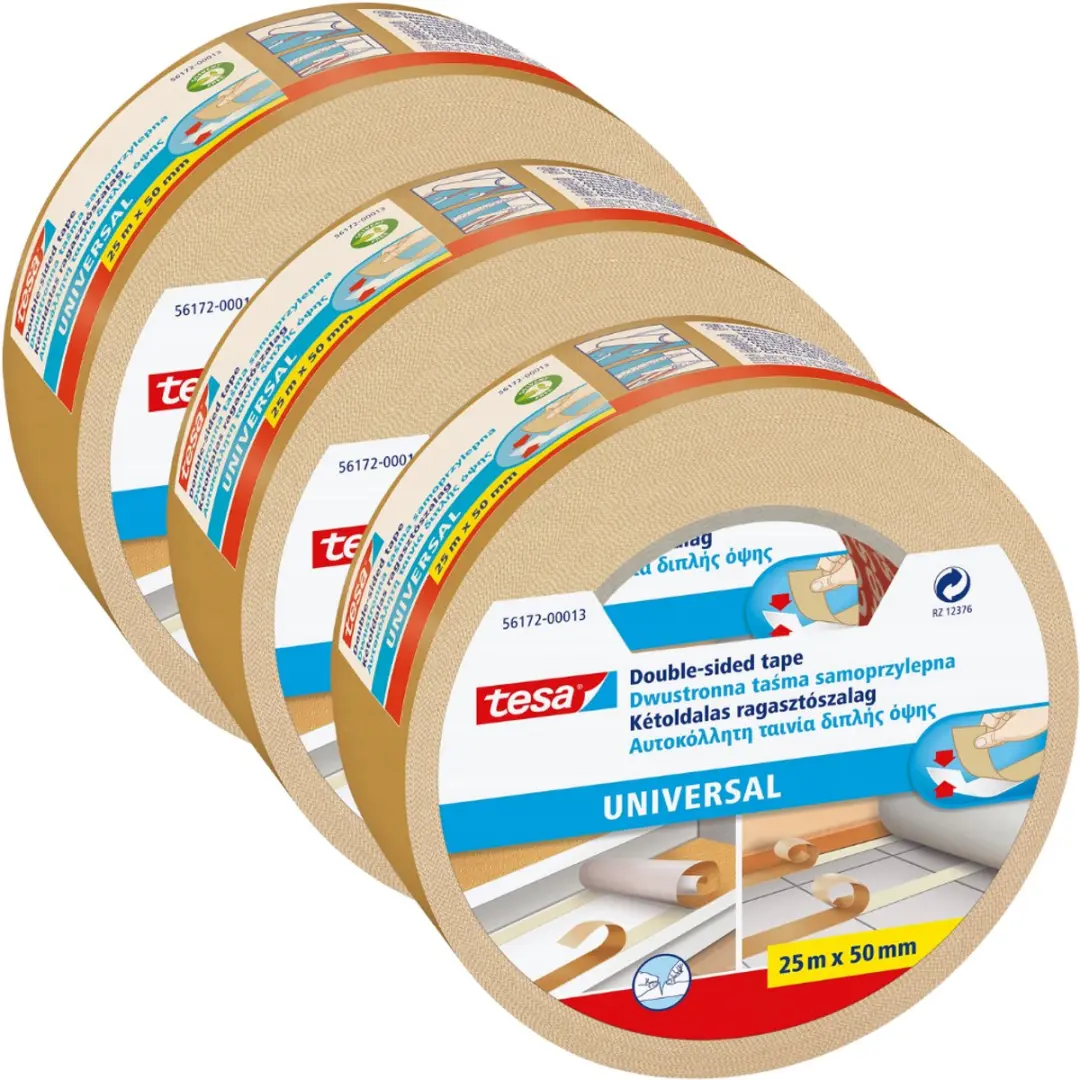 Tesa Universal Serie Dubbelzijdige Tapijtband 25m x 50mm