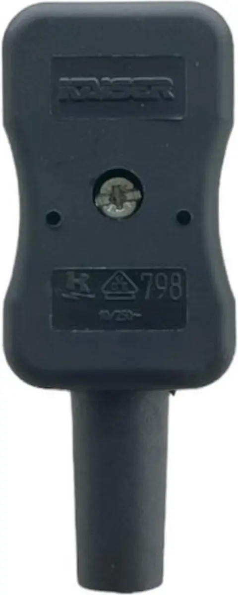 Kaiser Haakse Stekker C15A 10A 250V - Zwart