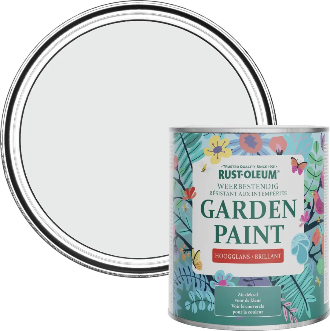 Rust-Oleum Grijs Tuinverf Hoogglans Monaco Mist 750ml