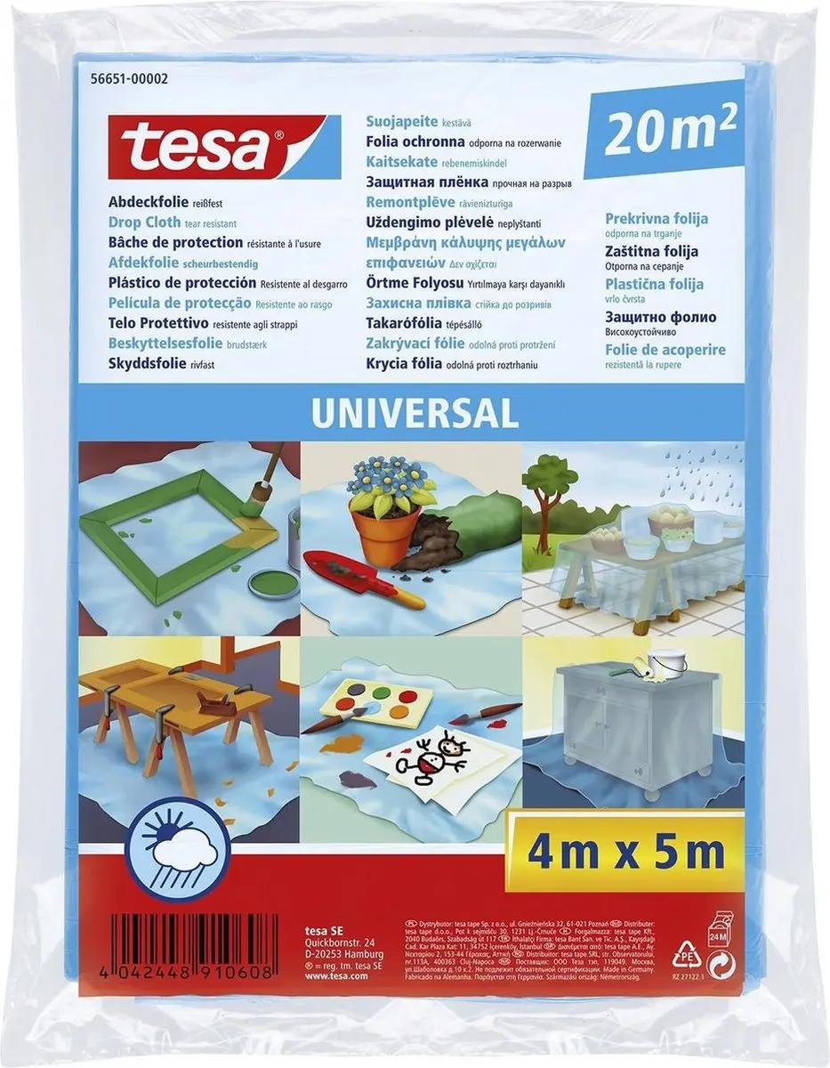 Tesa Universele Afdekfolie 4x5m
