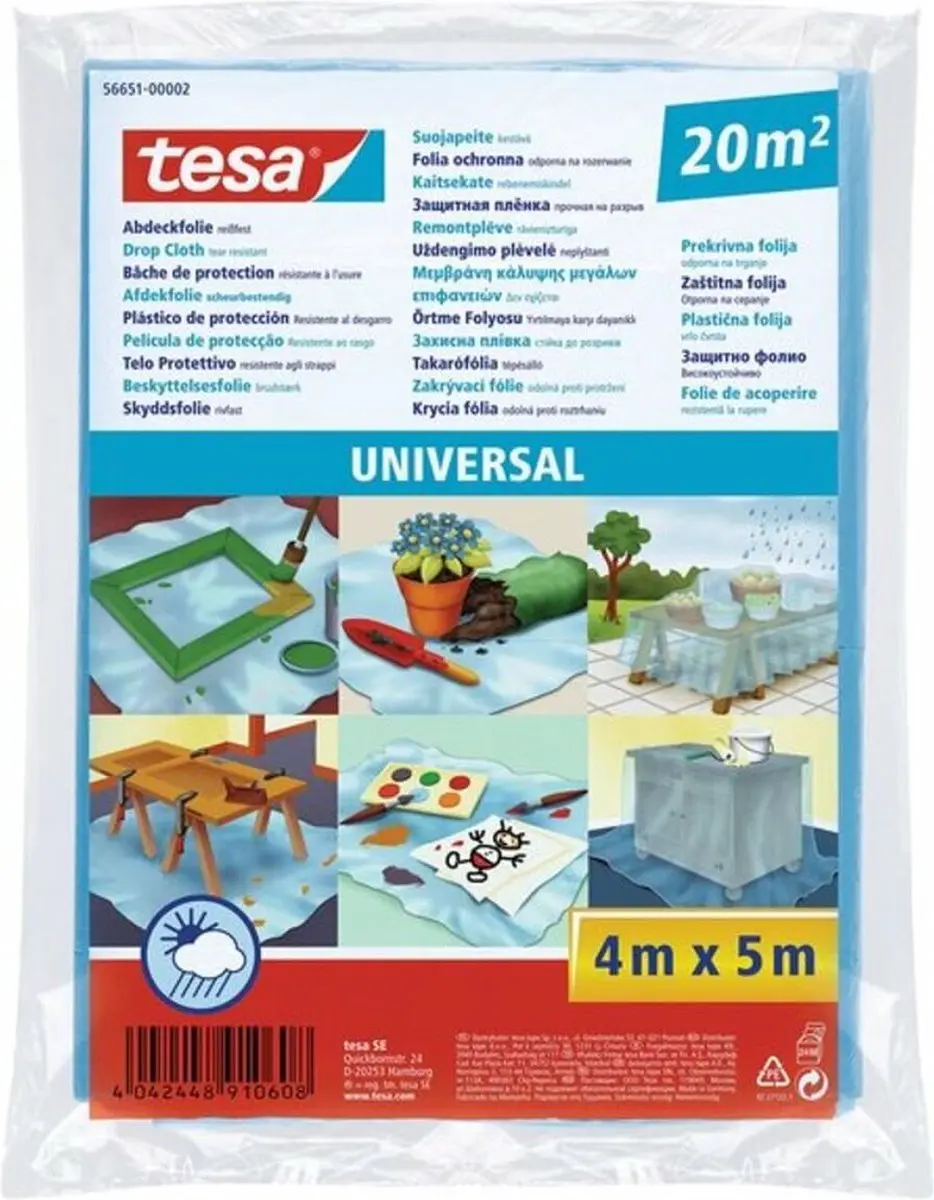Tesa Universele Afdekfolie 4x5m