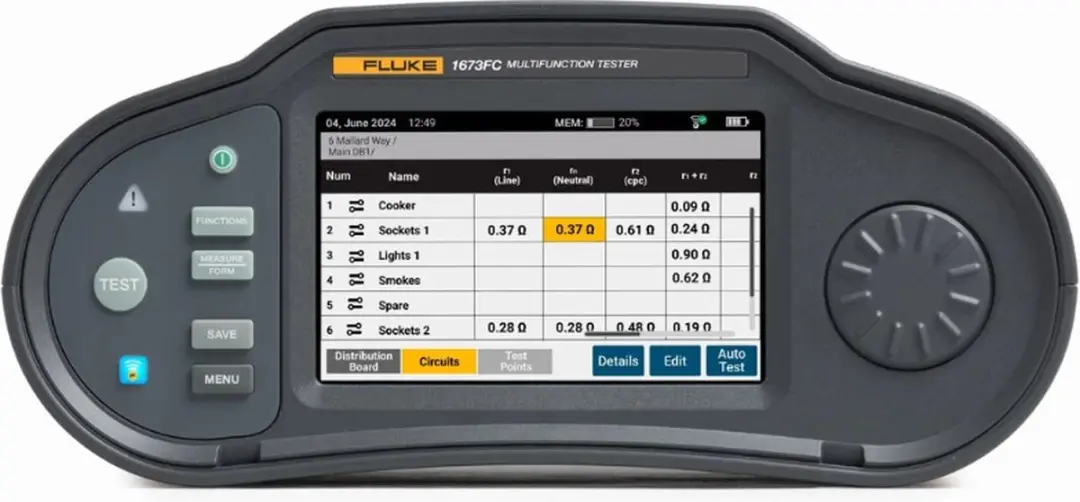 Fluke 1673FC Installatietester