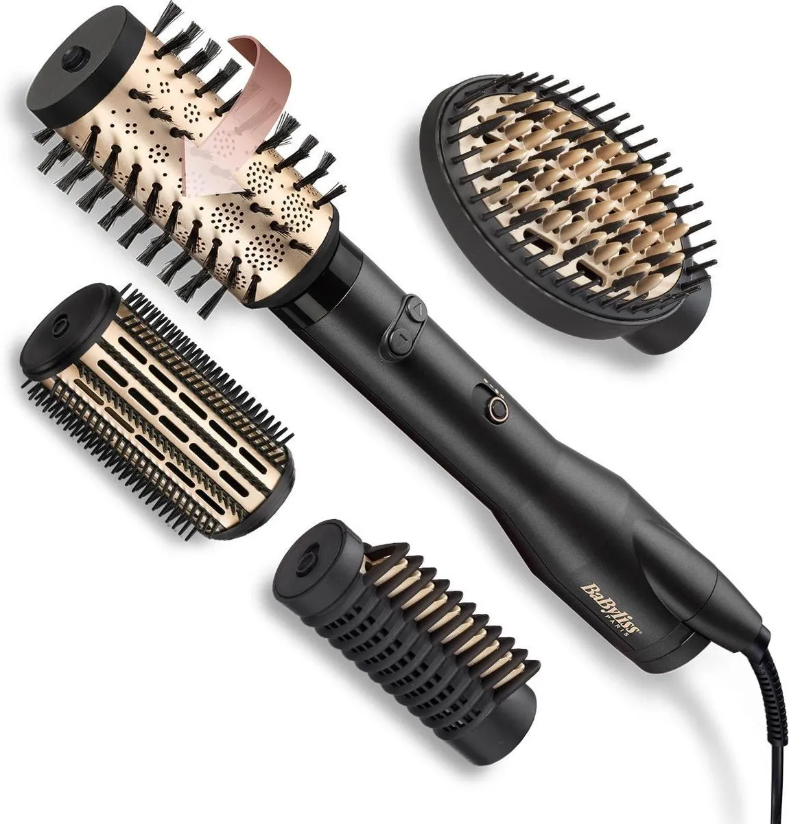 Babyliss AS970E Big Hair Luxe Multistyler - 650W - 50mm Krulborstel - Zwart/Koper