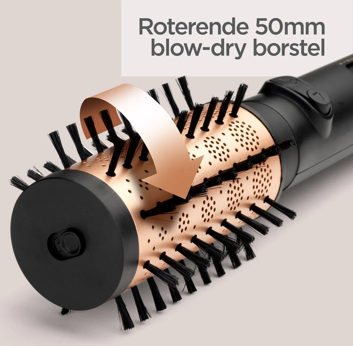 Babyliss AS970E Big Hair Luxe Multistyler - 650W - 50mm Krulborstel - Zwart/Koper