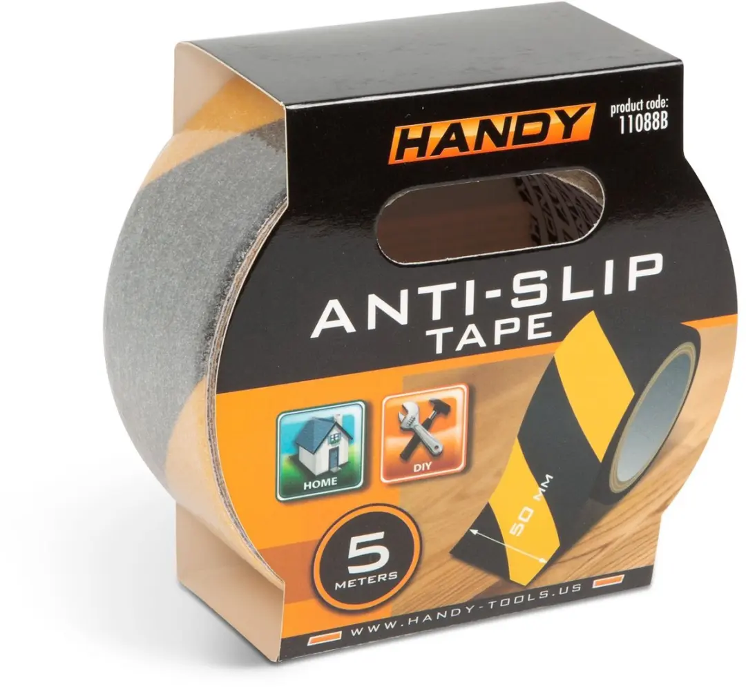 Handy Anti Slip Waarschuwingstape 5m x 5cm - Zwart/Geel