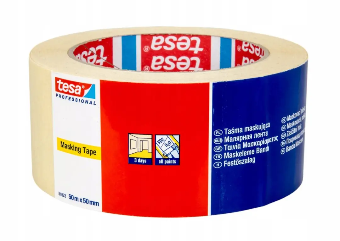 Tesa Papieren Afplaktape 50mm x 50m - Natuurlijk