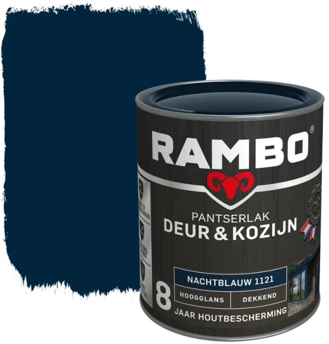 Rambo Pantserlak Deur en Kozijn 0.75L - Nachtblauw