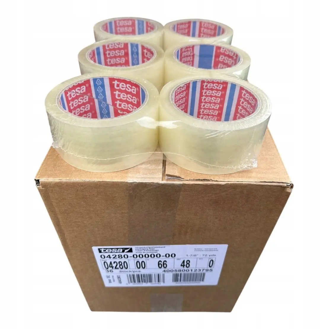 Tesa 4280 Pakband 48mm x 66m - Transparant - afbeelding 3 van 5