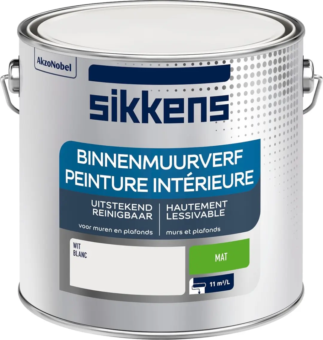 Sikkens Binnenmuurverf Mat RAL 9010 - 2,5L