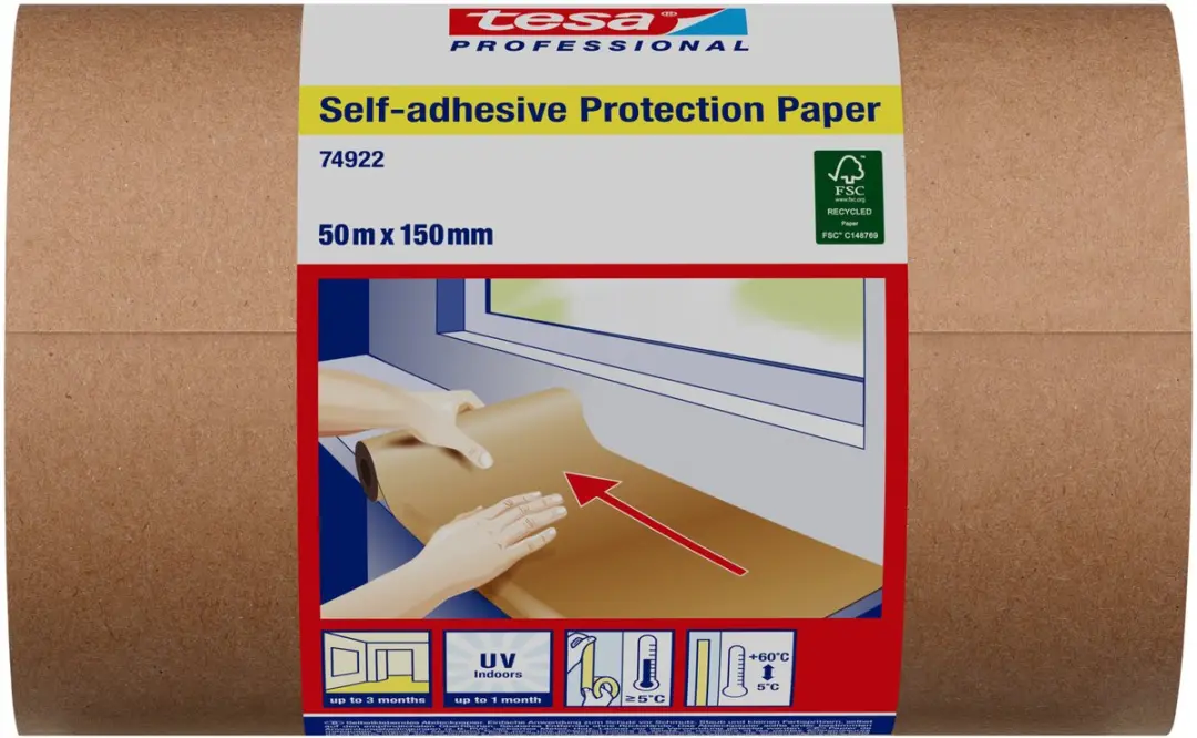 Tesa 74922 Maskeertape 50m x 15cm - Chamois