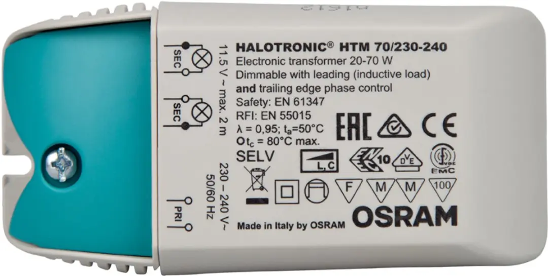 Osram HTM 105/230 Wit Muis Trafo 105VA