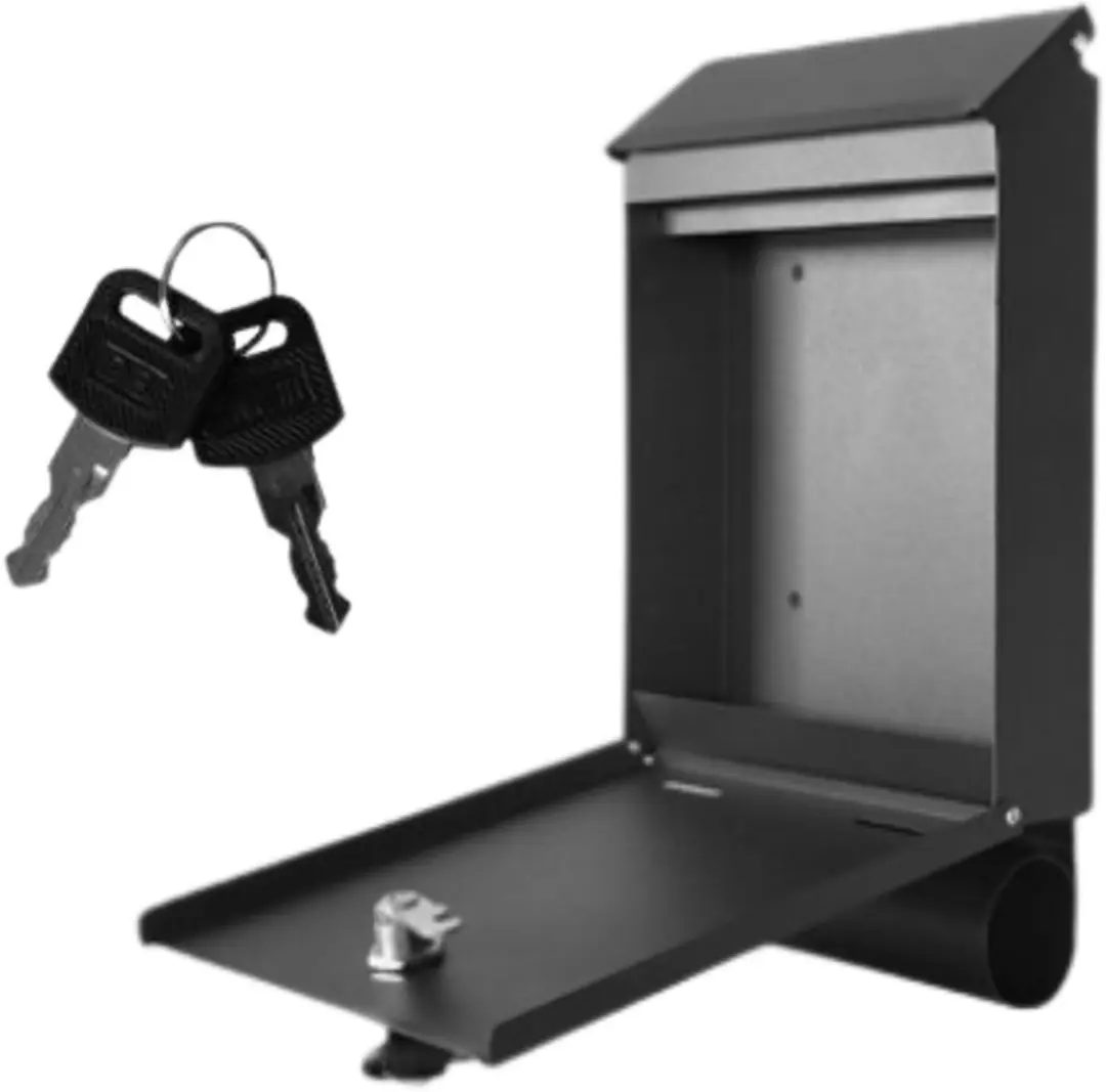 Lean Toys Brievenbus Zwart - 32,5x18,5x6cm