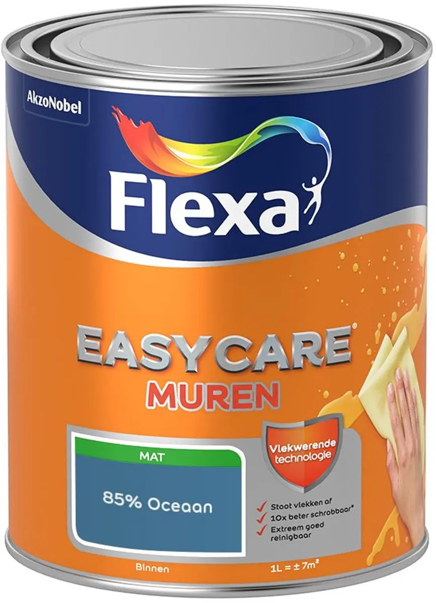 Flexa Easycare Murenverf 85% Oceaan - 1L