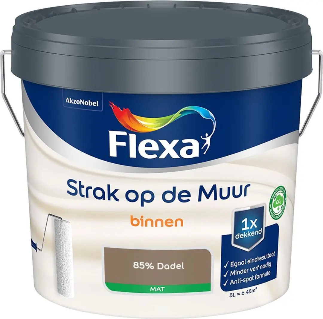 Flexa Strak Op De Muur Binnen Mat Mengverf 85% Dadel