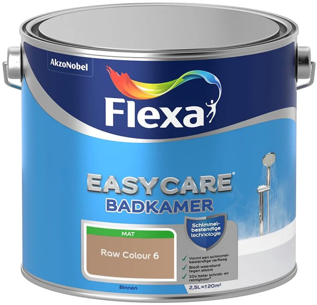 Flexa Easycare Badkamer Mengverf Raw Colour 6 - 2,5L