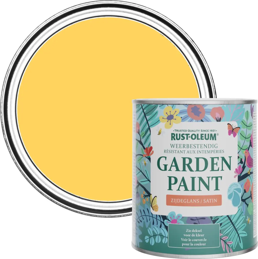 Rust-Oleum Geel Tuinverf Zijdeglans Citroengelei 750ml