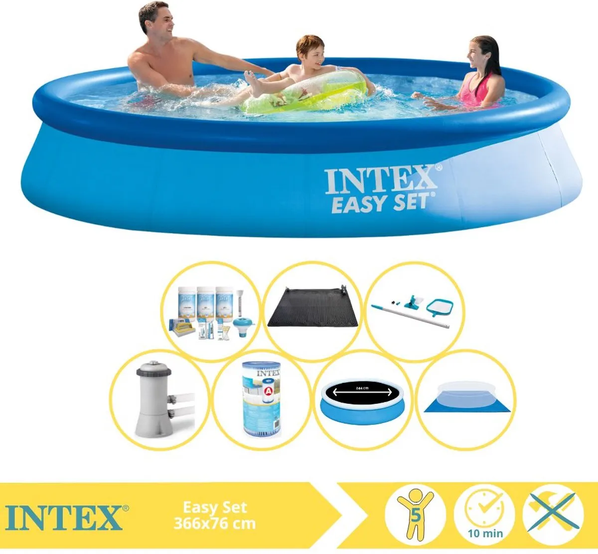 Intex Easy Set 28132GN Opblaaszwembad 366x76cm