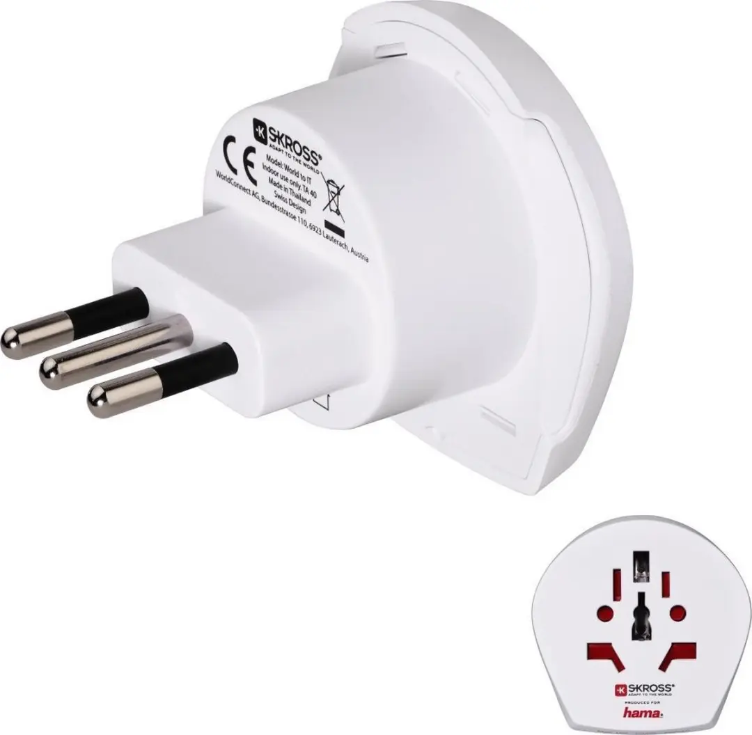 Hama Reisadapter 3-pins - Wit