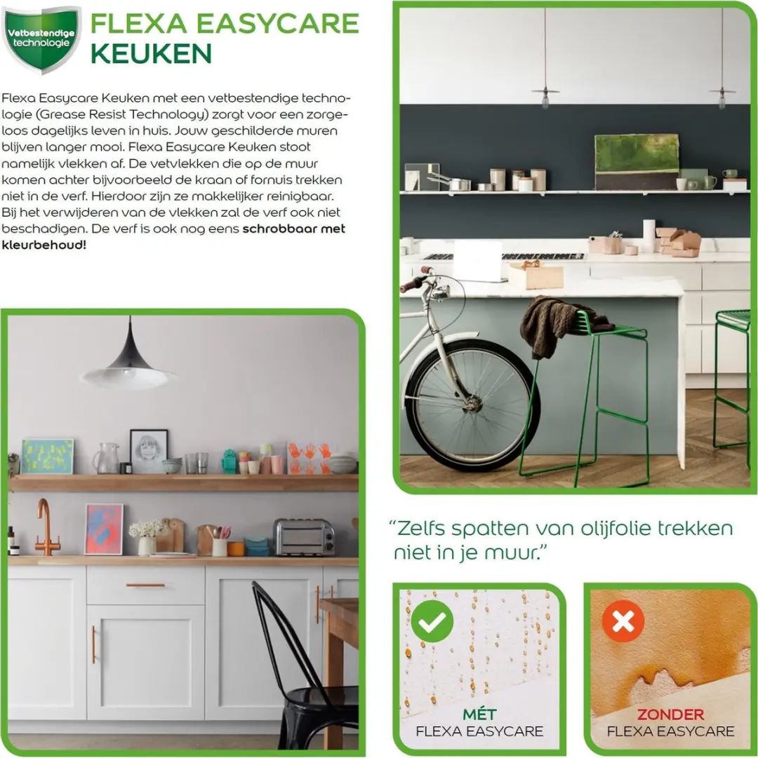Flexa Easycare Keukenverf Antracietgrijs 1L