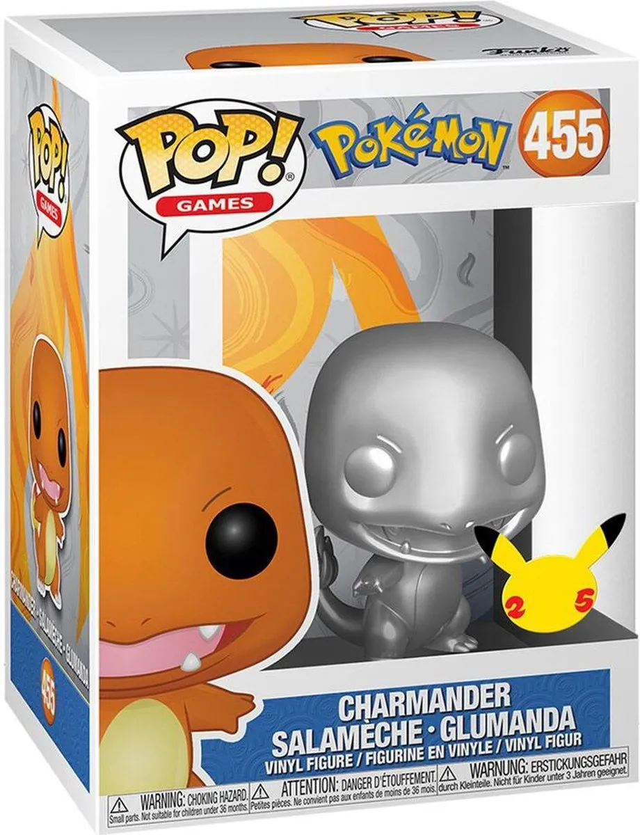 Funko Pokémon POP! Charmander Zilver 25th Anniversary