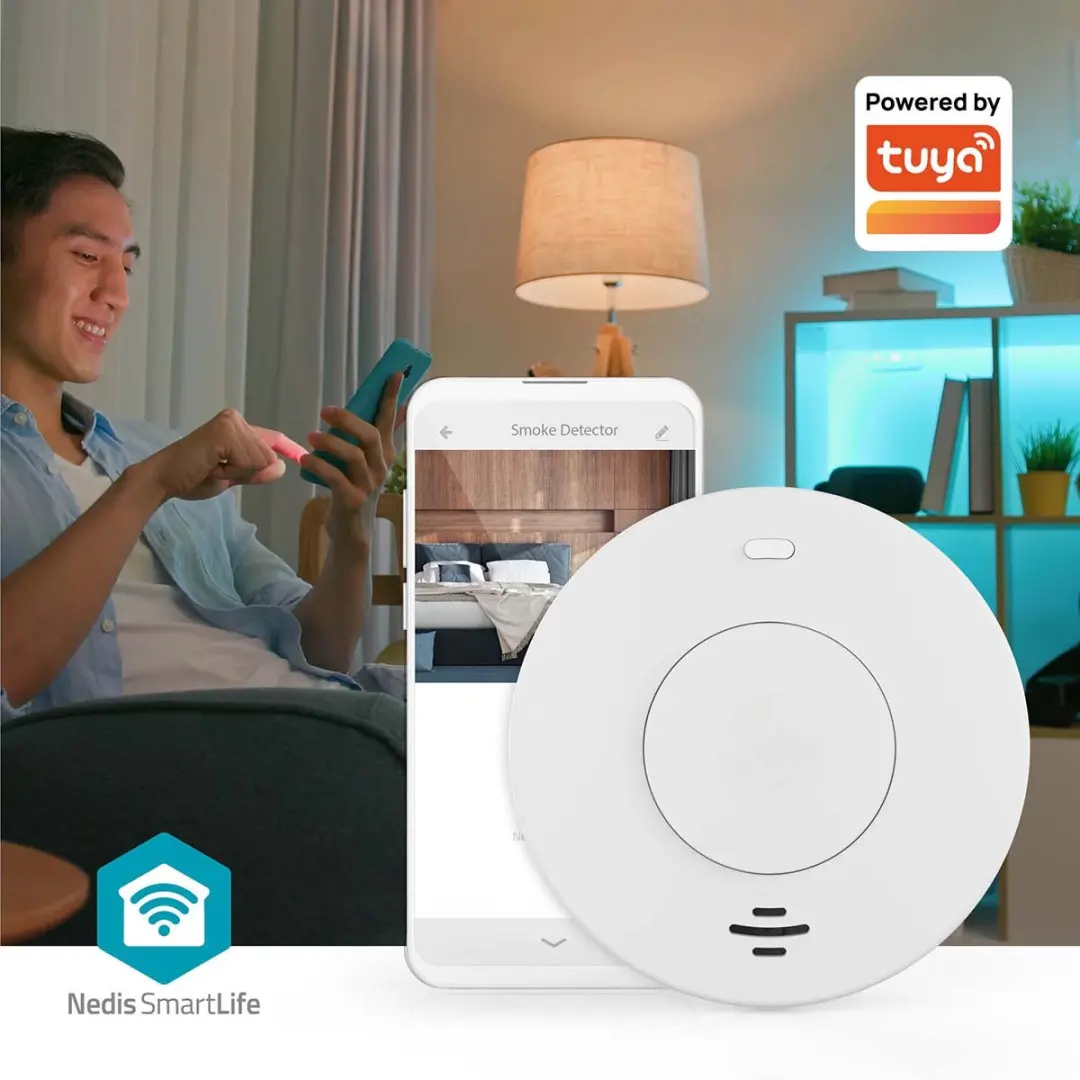 Nedis SmartLife Rookmelder Wi-Fi - 10 Jaar Levensduur - Wit