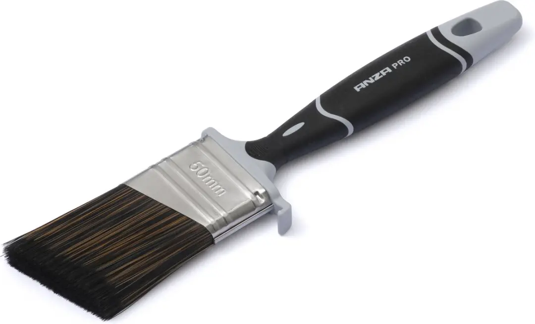 Anza Pro Super Effective Softgrip Platte Kwast 50mm - Zwart