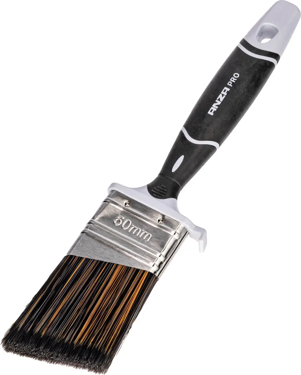 Anza Pro Super Effective Softgrip Platte Kwast 50mm - Zwart