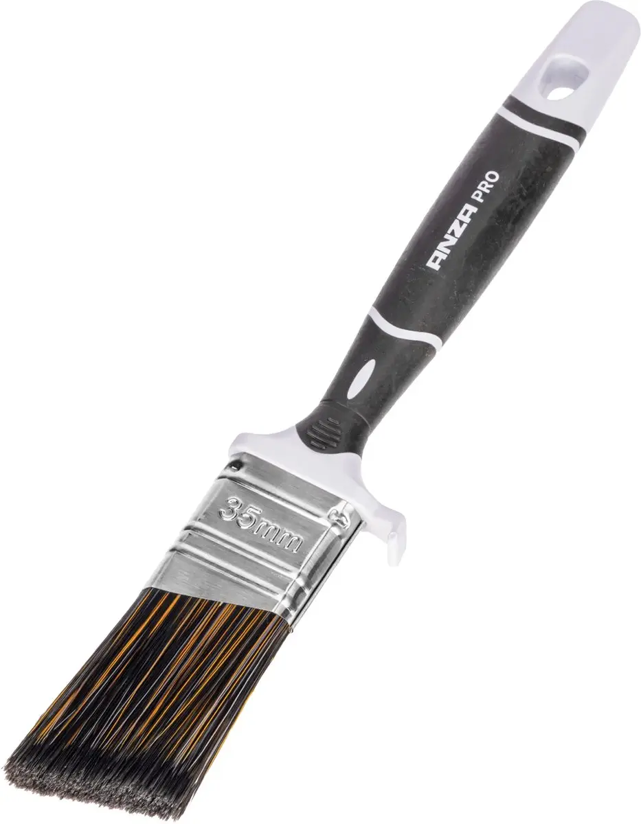 Anza Pro Super Effective Softgrip Platte Kwast 50mm - Zwart