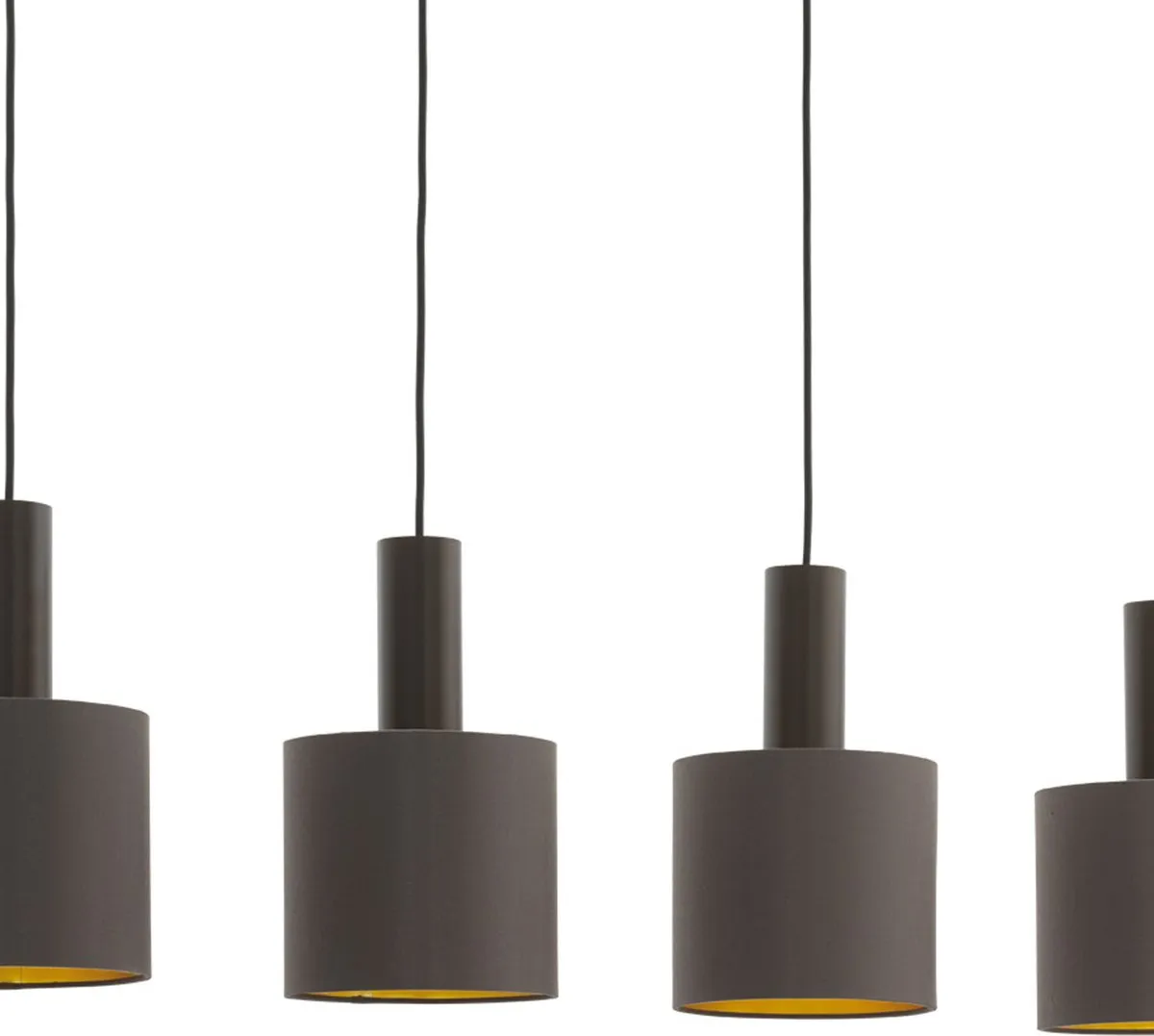 Eglo Concessa 1 Hanglamp 94cm - Donkerbruin/Cappuccino/Goud