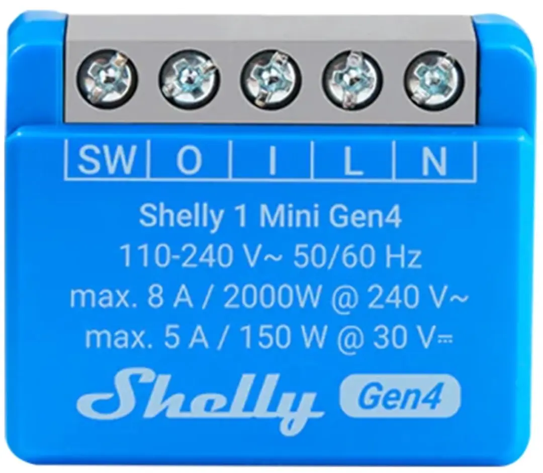 Shelly 1 Mini Gen4 S4SW-001X8EU - Blauw - afbeelding 6 van 6