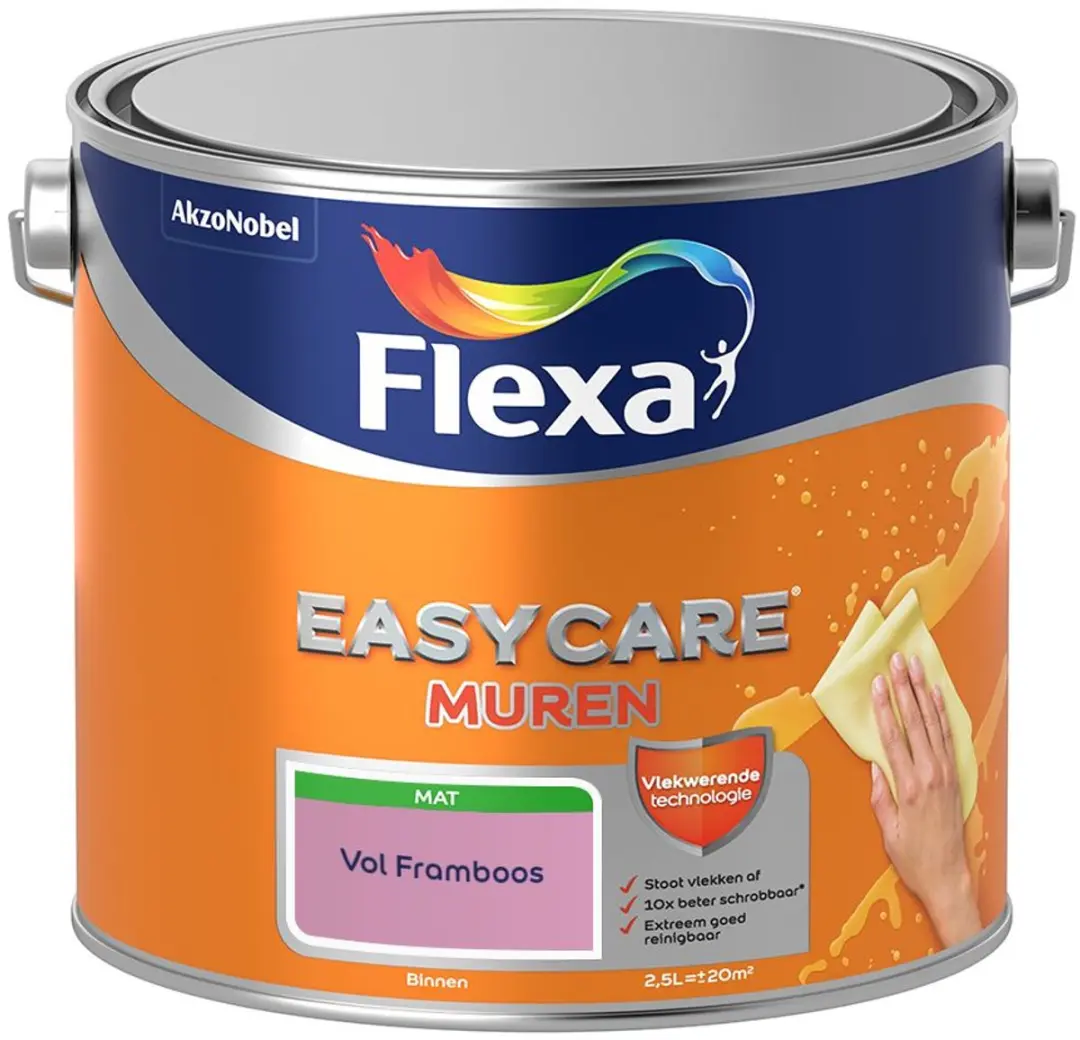 Flexa Easycare Muren Vol Framboos Mengverf 2,5L