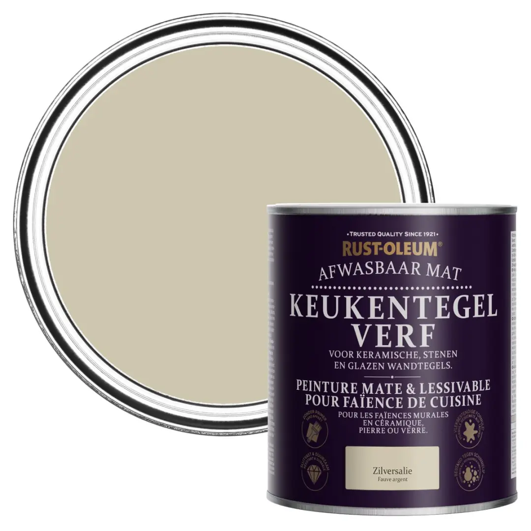 Rust-Oleum Beige Verf Keukentegels Zilversalie 750ml