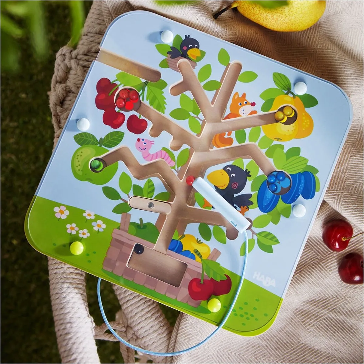 Haba Magneetspel Boomgaard 21,5x21,5cm - 10 Stuks - Groen