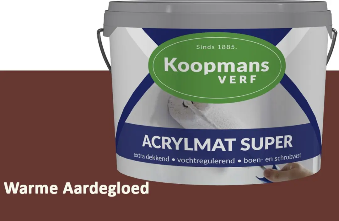 Koopmans Acrylmat Super Matte Muurverf 1L - Warme Aardegloed
