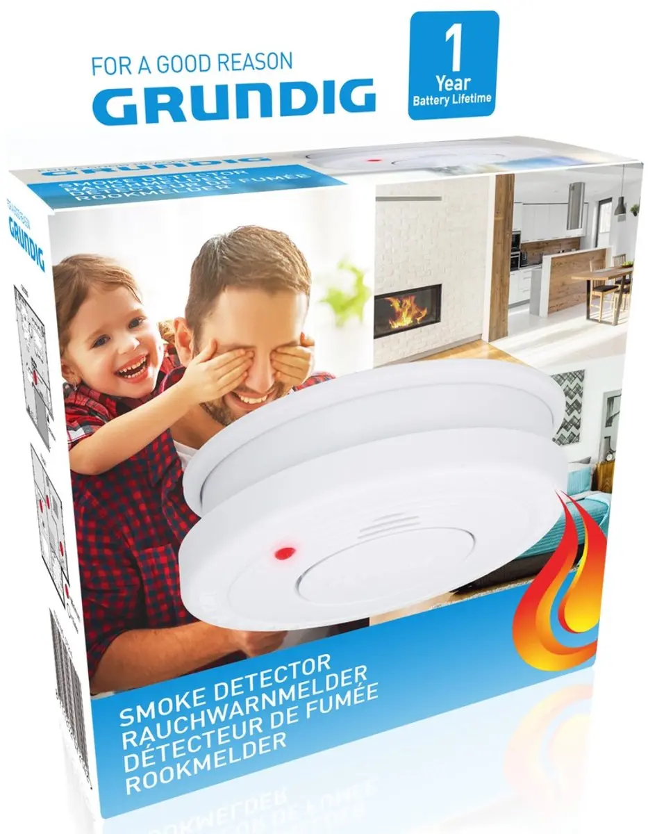 Grundig Optische Rookmelder 8 Jaar - 85dB Wit