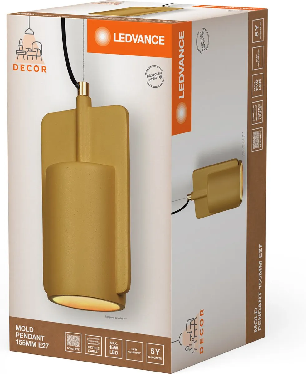 LEDVANCE Decor Mold Hanglamp 155mm - Goud - afbeelding 6 van 6