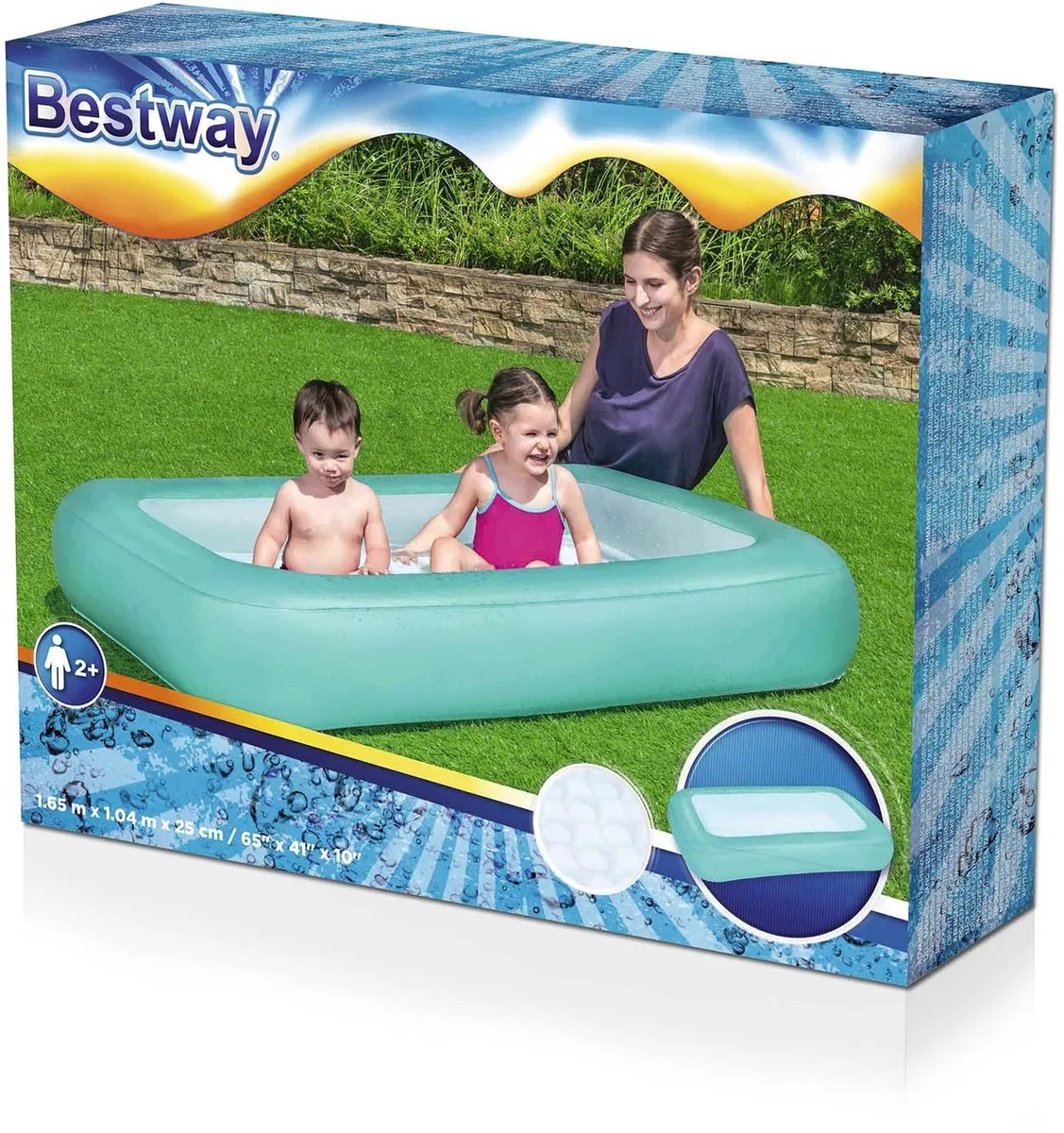 Bestway 1-Ring Zwembad 165x104x25cm - Roze - afbeelding 5 van 6