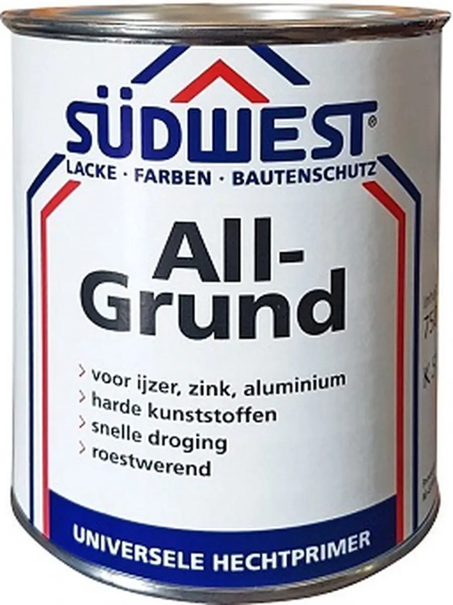 SudWest ACRYL U51 All Grund Zwart Grondverf 2,5L