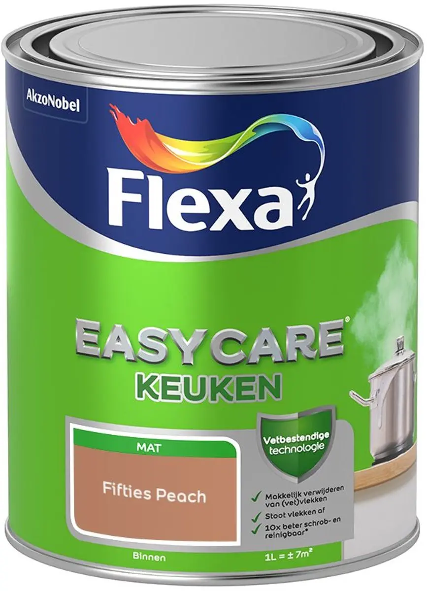 Flexa Easycare Keuken Fifties Peach Mengverf 1L